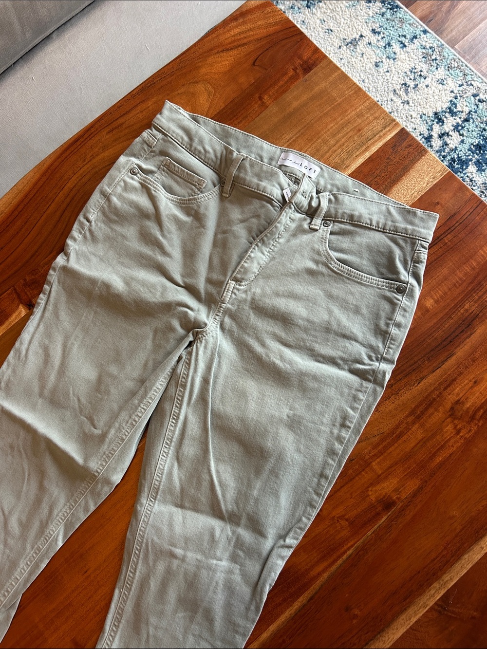 LOFT Women’s Light Sage Jeans - Classic Five-Pocket Style